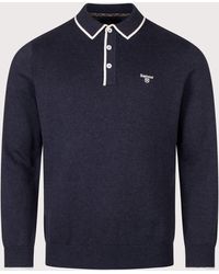 Barbour - Regular Fit Taunton Knitted Long Sleeve Polo Shirt - Lyst