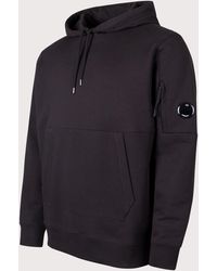C.P. Company - Diagonal Raised Fleece Lens Hoodie - Lyst
