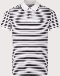 Lacoste - Striped Petit Piqué Polo Shirt - Lyst