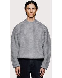 MKI Miyuki-Zoku - Oversized Chunky Rib Knit Crewneck Jumper - Lyst