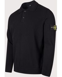 Stone Island - Loose Fit Light Rws Geelong Wool Polo Collar Jumper - Lyst