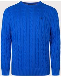 Polo Ralph Lauren - Regular Fit Cable Knit Cotton Jumper - Lyst