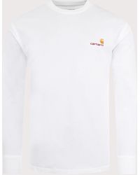 Carhartt - Loose Fit American Script Long Sleeve T-Shirt - Lyst