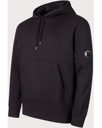 C.P. Company - Diagonal Raised Fleece Lens Hoodie - Lyst