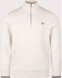 Fred Perry - Regular Fit Quarter Zip Sweatshirt - Lyst