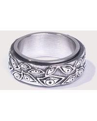Mysterious Jeweller - Stainless Steel Spinner Ring - Lyst
