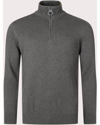 Barbour - Quarter Zip Cotton Knit - Lyst