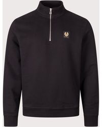 Belstaff - Regular Fit Quarter Zip Sweatshirt - Lyst