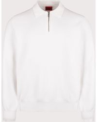 HUGO - Relaxed Fit Long Sleeve San Pauley Polo Shirt - Lyst