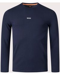 BOSS - Long Sleeve Tchark T-shirt - Lyst