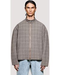 MKI Miyuki-Zoku - Box Fit Seersucker Check Track Jacket - Lyst
