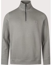 BOSS - Regular Fit Zetrust Quarter Zip Sweatshirt - Lyst