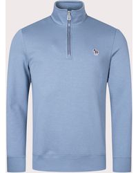 Paul Smith - Regular Fit Quarter Zip Zebra Logo Sweatshirt - Lyst
