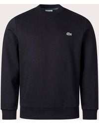 Lacoste - Relaxed Fit Brushed Cotton Sweatshirt - Lyst