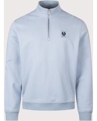 Belstaff - Regular Fit Quarter Zip Sweatshirt - Lyst