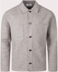 NN07 - Jonas Boiled Wool Overshirt - Lyst