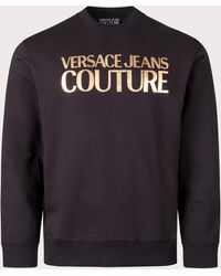 Versace - Relaxed Fit Logo T Foil Sweatshirt - Lyst