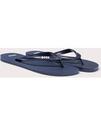 BOSS - Tracy Branded Strap Flip Flops - Lyst