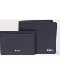 BOSS - Gbbm_8 Cc Leather Card Holder And Wallet Gift Set - Lyst