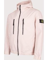 Stone Island - Comfort Fit Organic Cotton Ripstop Hooded Overshirt - Lyst