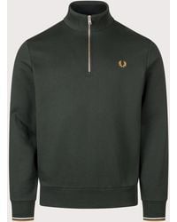 Fred Perry - Regular Fit Quarter Zip Sweatshirt - Lyst