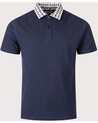 Aquascutum - Club Check Collar Polo Shirt - Lyst