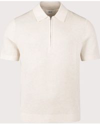 NN07 - Hansie Half Zip Polo Shirt - Lyst