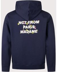 Drole de Monsieur - Relaxed Fit Vine Embroidered Slogan Hoodie - Lyst
