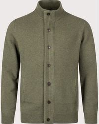 Barbour - Essential Patch Zip Through Knitted Jumper - Lyst
