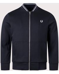 Fred Perry - Zip Through Bomber Jacket - Lyst