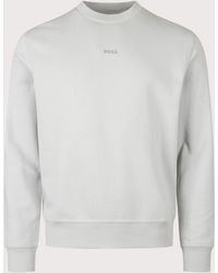 BOSS - Relaxed Fit Wesmall Crew Sweatshirt - Lyst