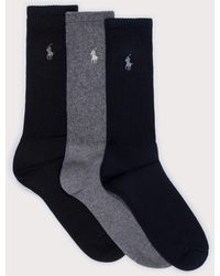 Polo Ralph Lauren - Three Pack Of Stretch Crew Socks - Lyst