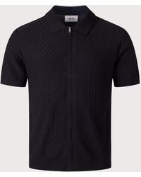 NN07 - Gustav Full Zip Knit Shirt - Lyst