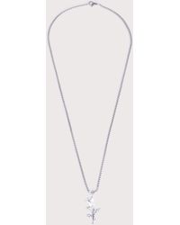 Mysterious Jeweller - Stainless Steel Rose Pendant 24&Quot - Lyst