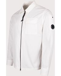 C.P. Company - Organic Gabardine Zipped Lens Overshirt - Lyst