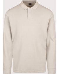 BOSS - Regular Fit Petempestolong 1 Long Sleeve Polo Shirt - Lyst
