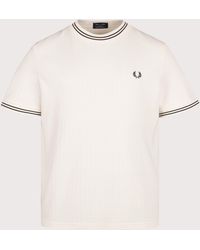 Fred Perry - Regular Fit Ribbed Jersey T-Shirt - Lyst