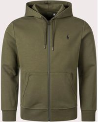 Polo Ralph Lauren - Zip Through Double Knit Hoodie - Lyst