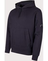 C.P. Company - Diagonal Raised Fleece Lens Hoodie - Lyst