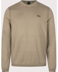 BOSS - Regular Fit Ever-X Crew Neck Knitted Jumper - Lyst