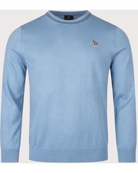 Paul Smith - Regular Fit Zebra Logo Crewneck Jumper - Lyst