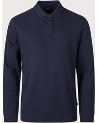 BOSS - Regular Fit Petempestolong 1 Long Sleeve Polo Shirt - Lyst