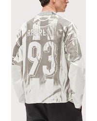 Represent - Oversized Fit Printed Ls Football Top - Lyst