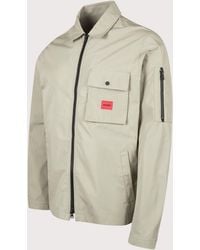 HUGO - Emmond Zip Through Overshirt - Lyst