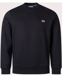 Lacoste - Relaxed Fit Brushed Cotton Sweatshirt - Lyst