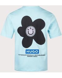 HUGO - Noretto Flower Logo T-shirt - Lyst