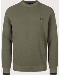Fred Perry - Regular Fit Waffle Stitch Jumper - Lyst