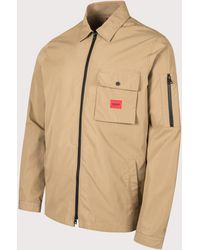 HUGO - Emmond Zip Through Overshirt - Lyst