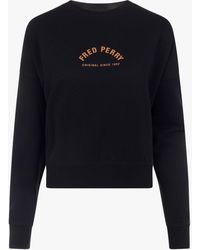 Fred Perry Arch Branded Sweatshirt - Black