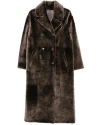 Yves Salomon - Double-Breasted Shearling Coat - Lyst
